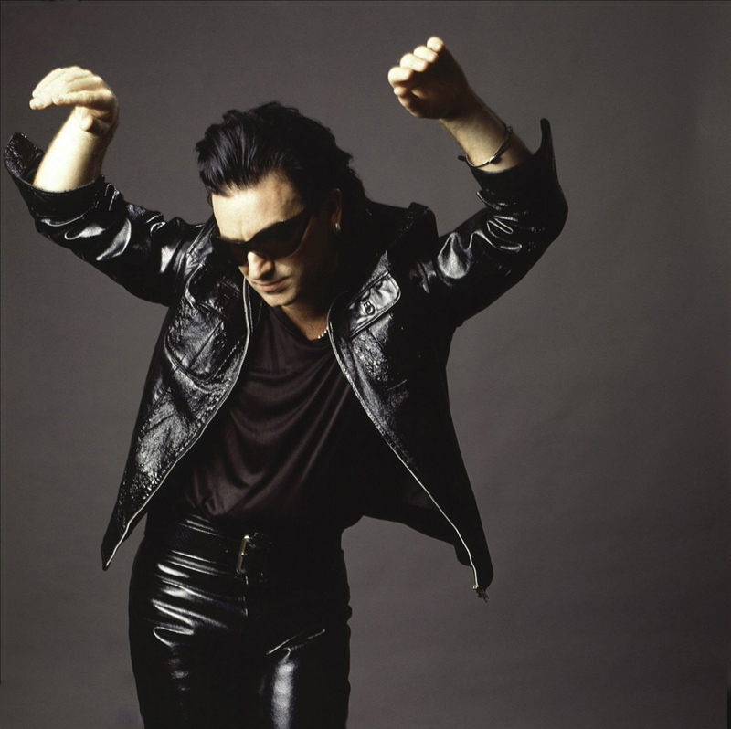 Bono Studio Portrait, Arms Raised, Los Angeles, 1992