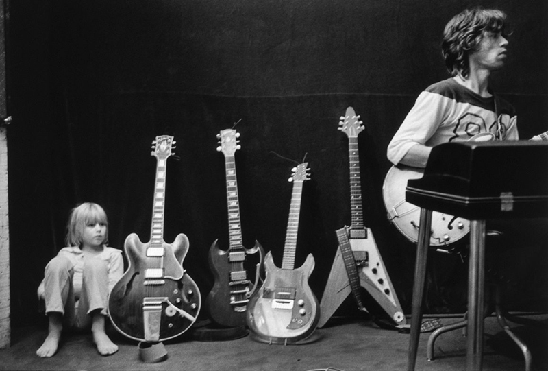 Mick Jagger & Jake Weber with Guitars, Nellcôte, France, 1971