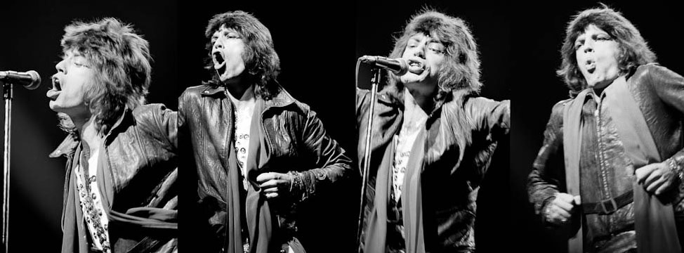 Mick Jagger Performing, Quad Montage, 1972