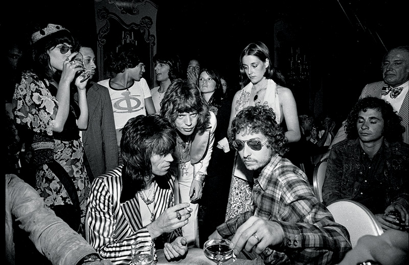 Bob Dylan, Keith Richards & Mick Jagger, NYC, 1973