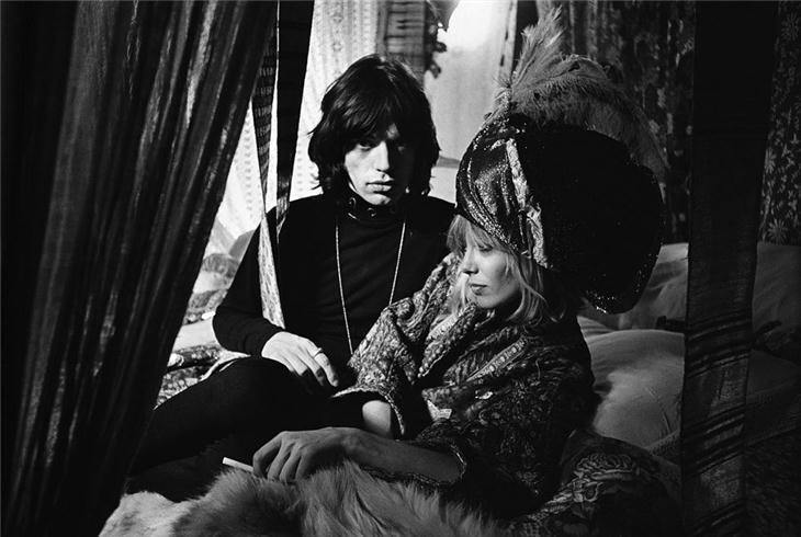 Mick Jagger and Anita Pallenberg on the Set of Performance, 1968