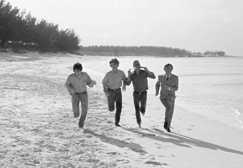 The Beatles Running on Paradise Beach, Bahamas, 1965