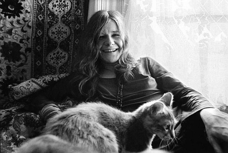 Janis Joplin at Home with her Cat in Haight-Ashbury, San Francisco, November, 1967