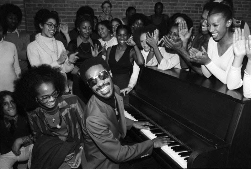 Stevie Wonder Performing for Students at The Dance Theater of Harlem, NYC, 1976