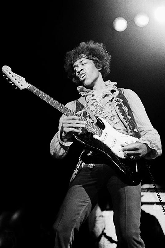 Jimi Hendrix Playing His Fender Stratocaster, Monterey Pop Festival ...