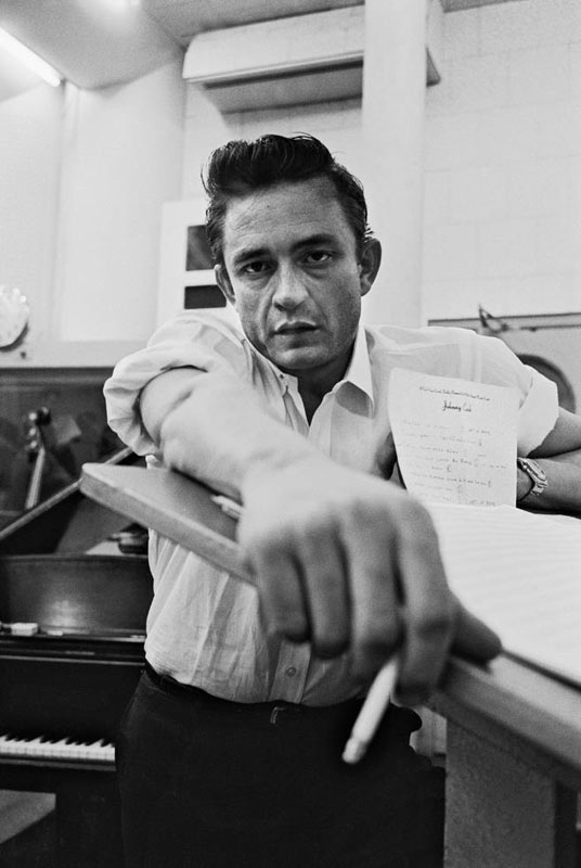 Johnny Cash with Cigarette II, Columbia Studios, Los Angeles, CA, 1961