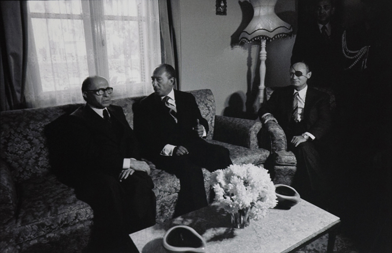 Menachem Begin, Anwar Al Sadat, & Moshe Dayan, Jerusalem, 1977