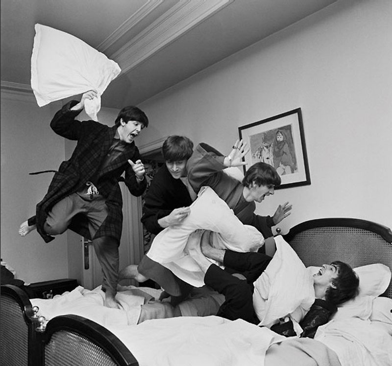 Beatles Pillow Fight, George V Hotel, Paris, 1964