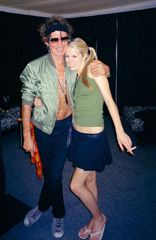Keith Richards with His Daughter Theodora, Barcelona, Spain, 2004