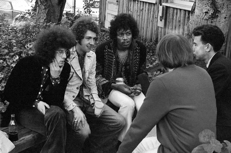 The Jimi Hendrix Experience Being Interviewed, Monterey Pop Festival, 1967