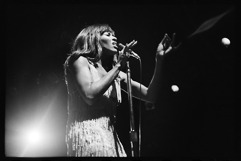 Tina Turner On Stage Singing, Rolling Stones Tour, LA Forum, Inglewood, CA, 1969