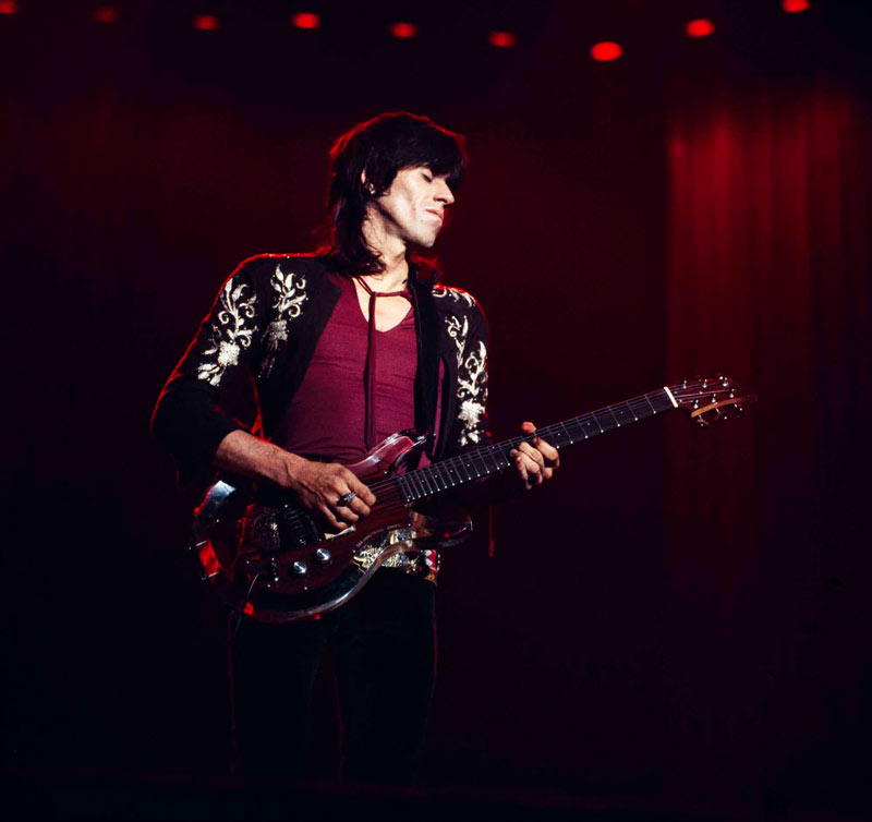 Keith Richards Playing Guitar Onstage, Copenhagen, 1970