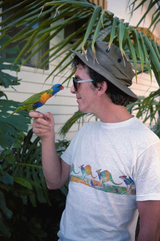George Harrison, Great Barrier Reef, Australia, 1980 (with Parrot)