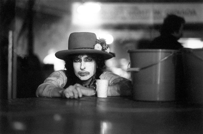 *Bob Dylan Portrait in Makeup with Bucket, 1975