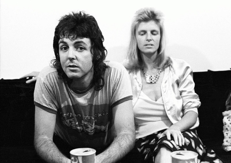 Paul & Linda McCartney Backstage, City Hall, Newcastle, 1973