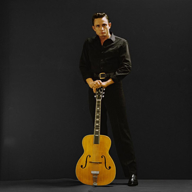 Johnny Cash Standing with Guitar, Photo Studio, Los Angeles, CA, 1962