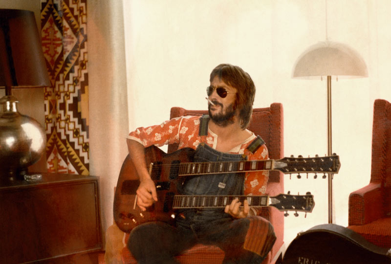 Eric Clapton With Double Neck Guitar, 1974