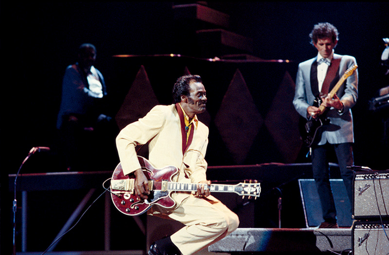Chuck Berry & Keith Richards Onstage, St Louis, MO, 1986
