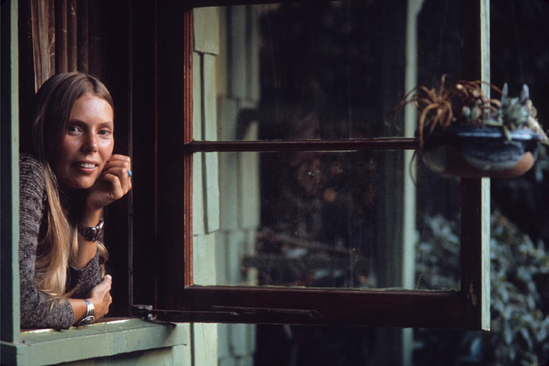 Joni Mitchell in the Window, Laurel Canyon, 1970
