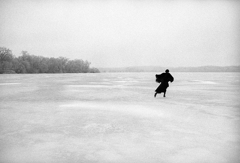 Joni Mitchell Skating on Lake Mendota, WI, 1976
