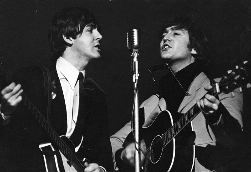 Paul McCartney and John Lennon Rehearsing, London, 1964