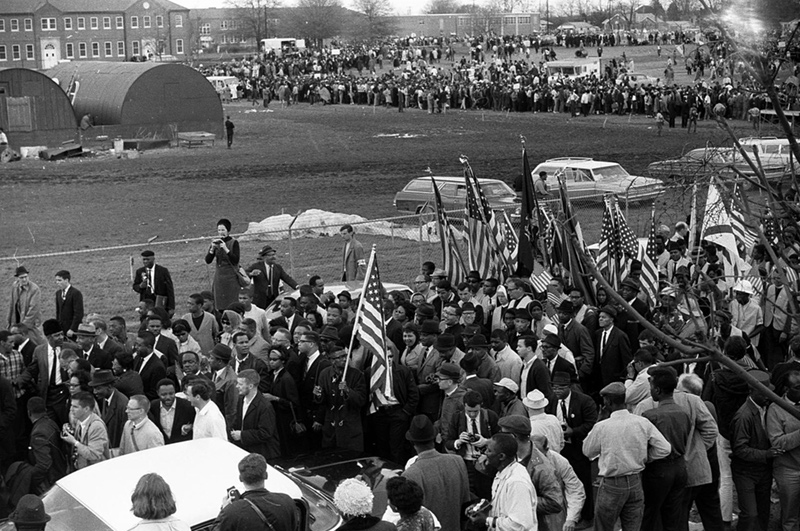 Marchers Crossing Field, Alabama Freedom March, 1965
