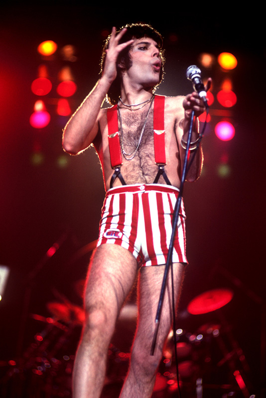 Freddie Mercury Onstage (Striped Shorts), Boston Garden, 1977