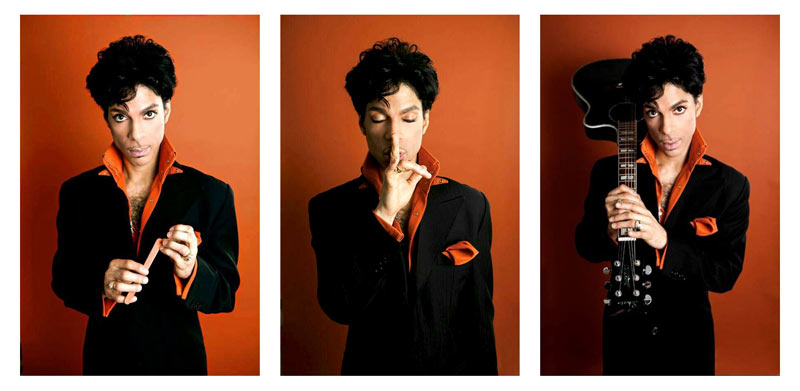Prince Red Triptych Backstage on the Musicology Tour Summer, 2004
