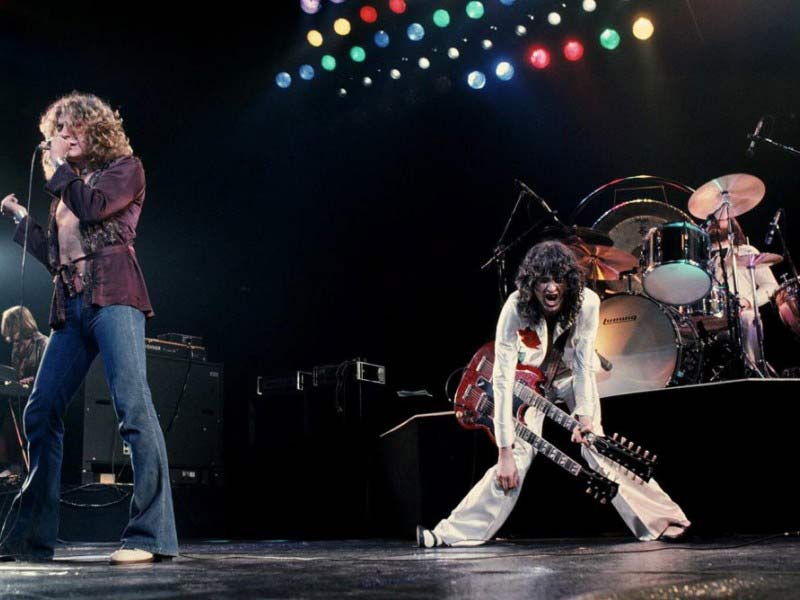 Robert Plant and Jimmy Page Onstage (Color), 1977