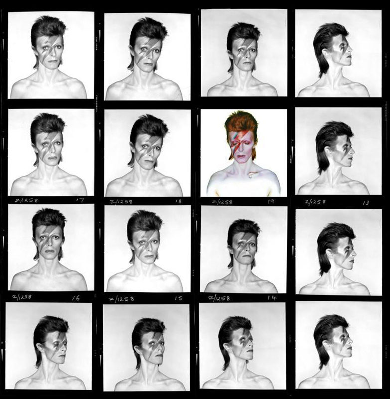 David Bowie, Aladdin Sane Contact Sheet, 1973