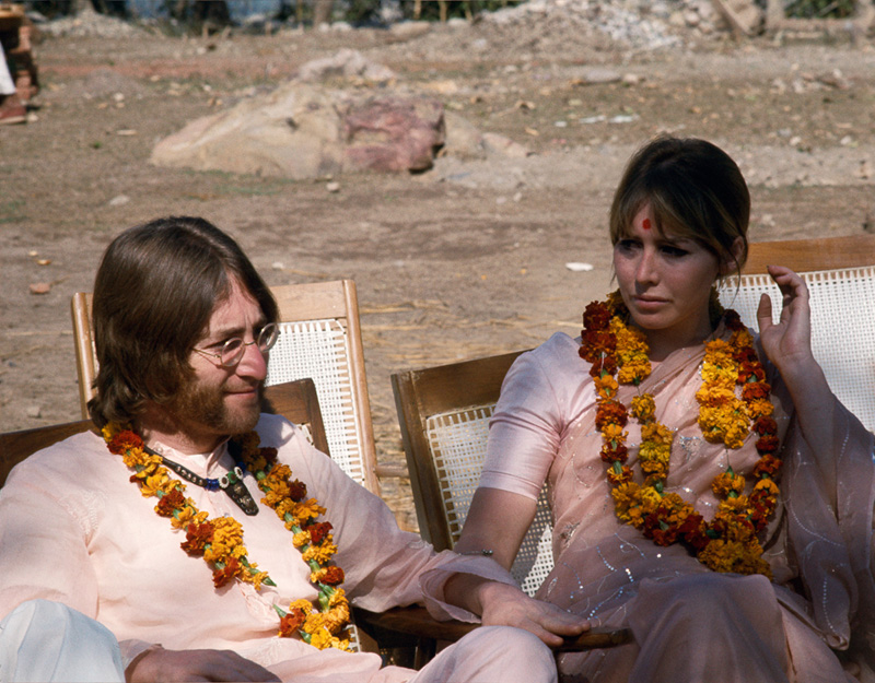 John and Cynthia Lennon, Rishikesh, India, 1968