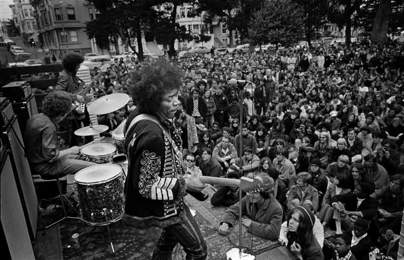 Jimi Hendrix Free Concert, The Panhandle San Francisco, 1967