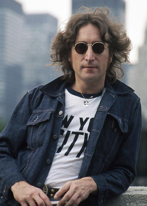 John Lennon, Denim Jacket - Leaning, NYC, August 29, 1974 (Color)