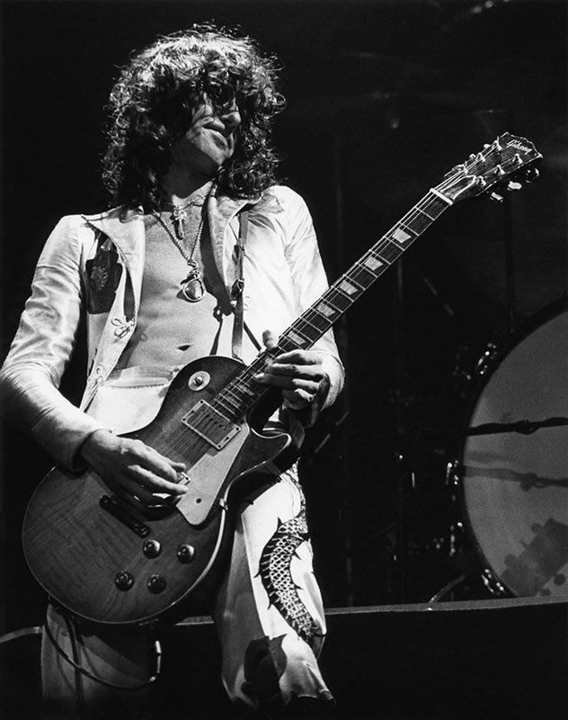 Jimmy Page On Stage with Les Paul Guitar, NYC, June, 1977