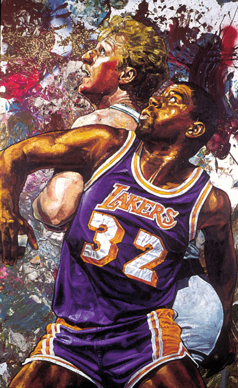 Magic Johnson & Larry Bird - LA Lakers & Boston Celtics