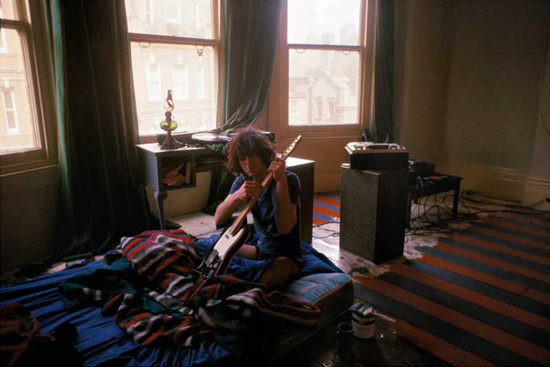 Syd Barrett, Tuning Guitar, London, 1969