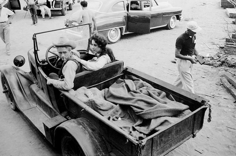 James Dean & Elizabeth Taylor in a Pick-Up Truck, on the Set of Giant, TX, 1955