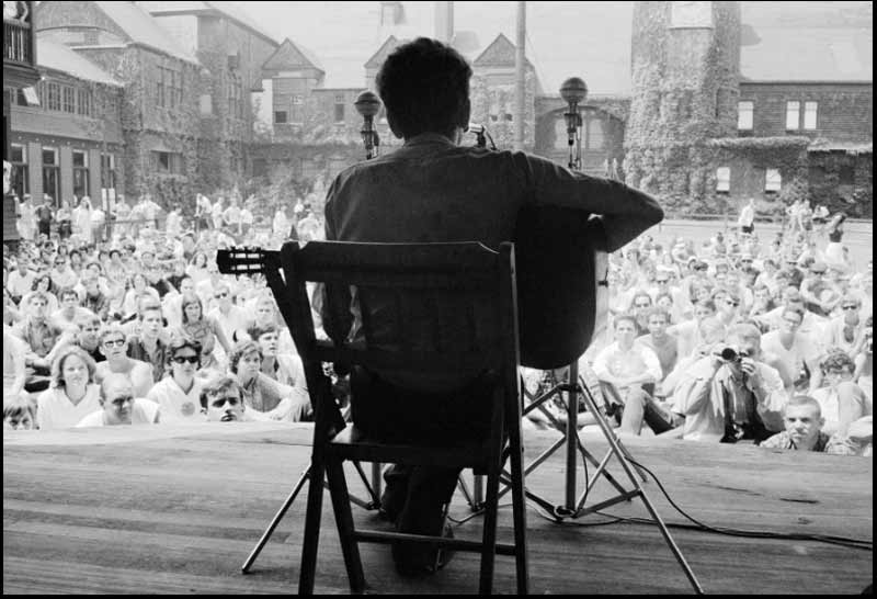 Bob Dylan Silhouette Onstage, Newport Folk Festival, 1963