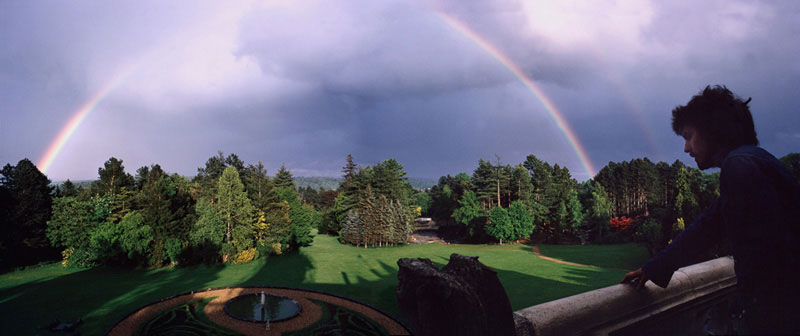 George Harrison and Rainbow, Friar Park, 1990s