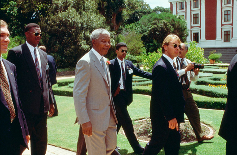 Nelson Mandela Walking to Parliament, Cape Town, 1996