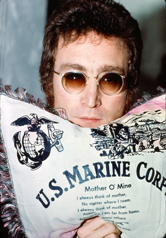 John Lennon, US Marine Pillow, Los Angeles, 1973