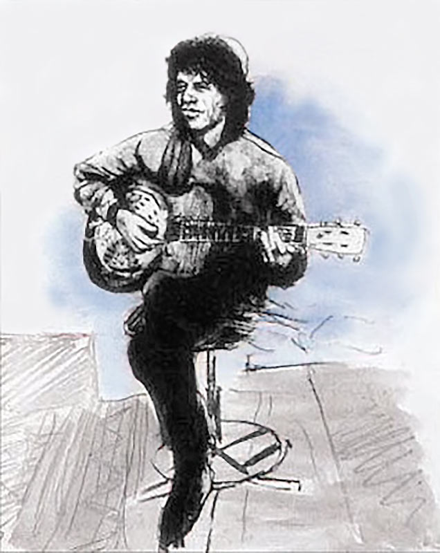 Rehearsal in Ireland Suite - Mick with Guitar, 1993