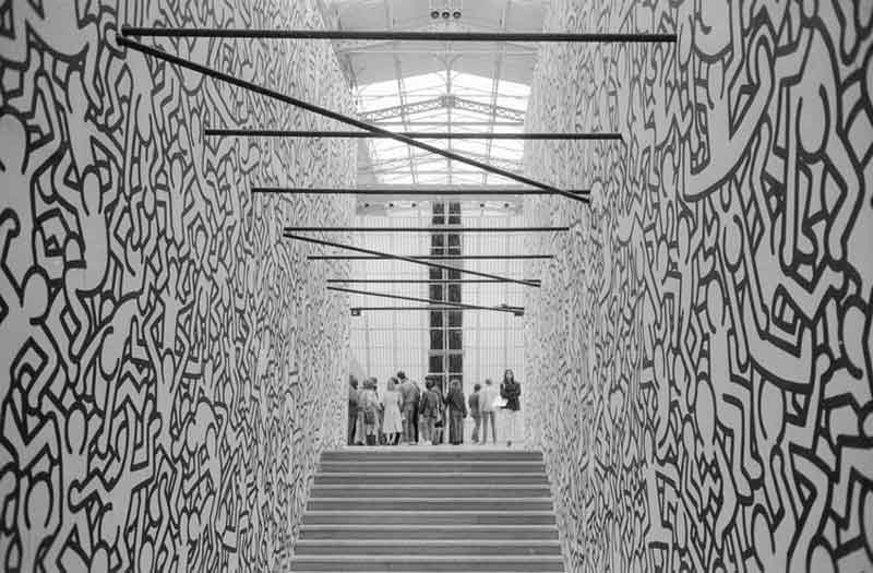 Keith Haring Installation, Paris Biennale, France, 1985