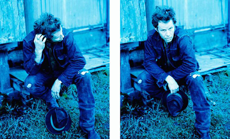 Tom Waits Portraits in Blue Diptych, Prairie Sun Recording Studio, CA, 1999