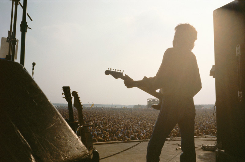 Eric Clapton Performing Silhouette, Blackbushe Festival, 1978