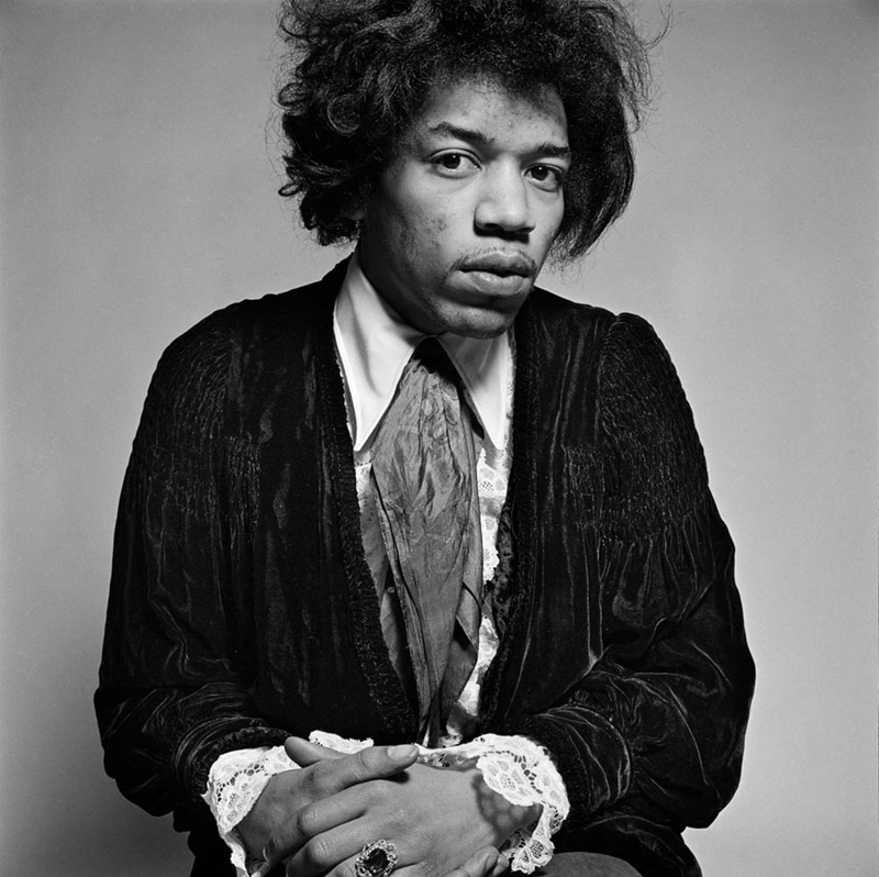 Jimi Hendrix, Cravat, Mason's Yard, London, February, 1967