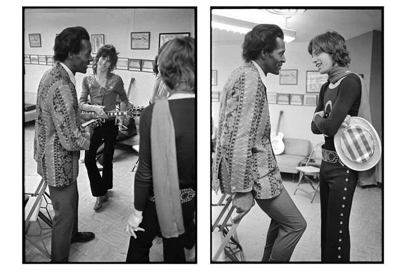 Chuck Berry with Mick Jagger & Keith Richards Diptych, 1969 US Tour