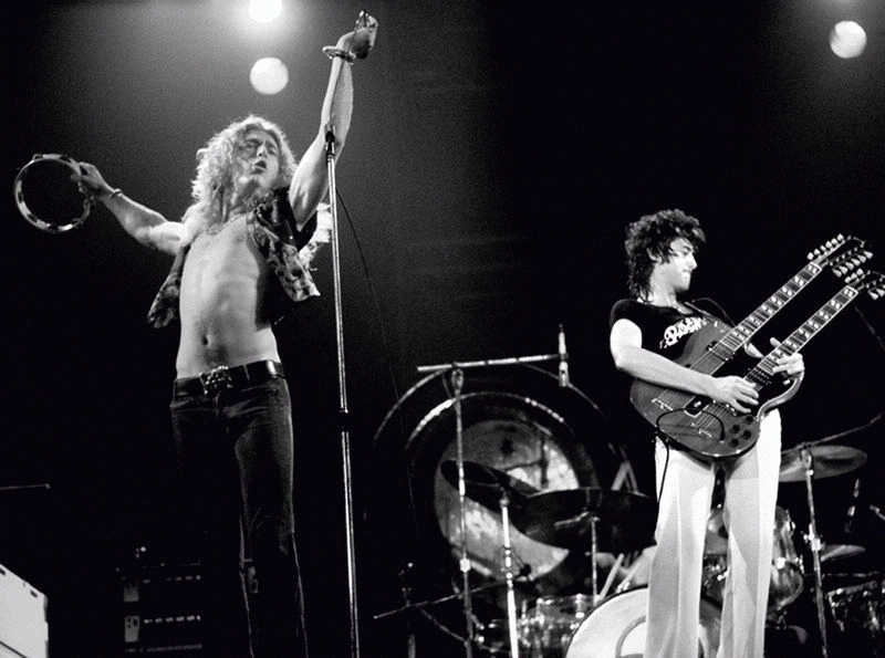 Robert Plant & Jimmy Page Onstage, Boston Garden, 1973