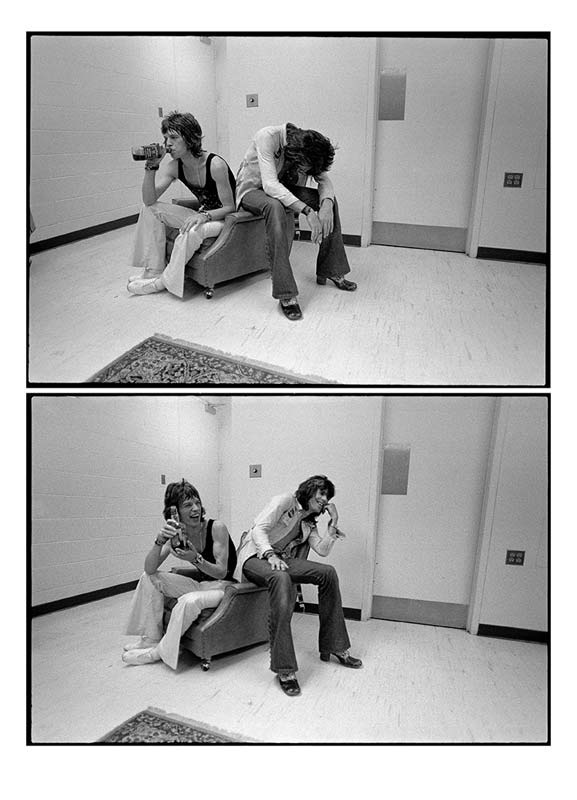 Mick Jagger & Keith Richards "Drink & Laugh" Diptych, 1972