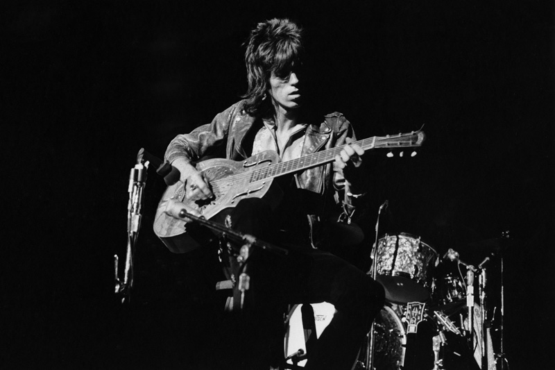 Keith Richards Performing, Oakland Coliseum, Rolling Stones Tour, 1969